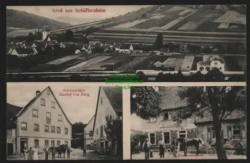 155243 AK Schäftersheim 1912 Weikersheim Gasthaus Klosterwirtschaft Scheumühle