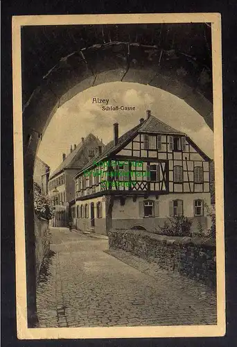 128611 AK Alzey 1918 Schloss Gasse