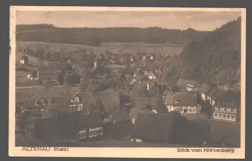 141700 AK Altenau Harz Blick vom Mühlenberg 1928
