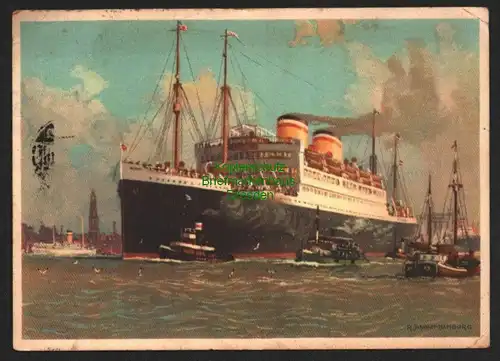 143211 AK Das Reisebüro der Hamburg Amerika Linie Hannover  1931 Künstlerkarte
