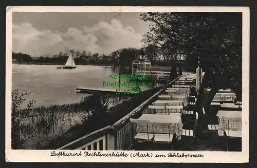 143284 AK Zechlinerhütte Mark am Schlabornsee 1937 Biergarten am See