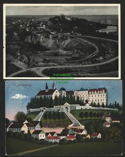 143307 2 AK Sankt Annaberg O.S. Fliegeraufnahme 1937 Kloster 1918