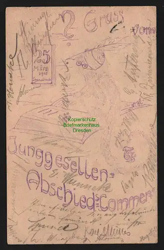 148082 AK Berlin 1905 Junggesellen Abschieds - Commers Künstlerkarte Affe a Buch