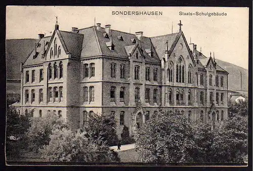 62762 AK Sondershausen 1914 Staats Schulgebäude