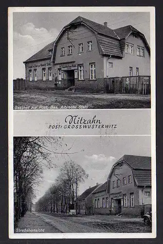 96963 AK Nitzahn Post Grosswusterwitz Gasthof zur Post Albrecht Stahl 1938