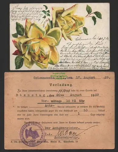 B14386 2x Postkarte Colonnowska 1902 1929 Kreis Groß Strehlitz