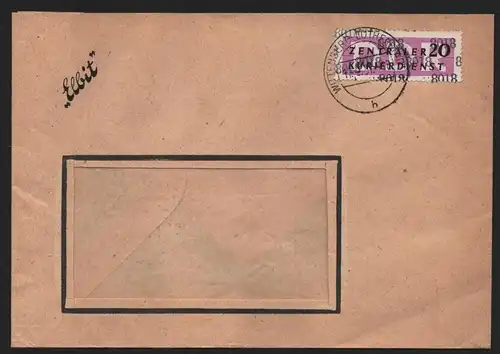 B14050 DDR ZKD Brief 1957 15 8018 Wittenberg VEB Gummiwerke Elbe Elbit Piesterit