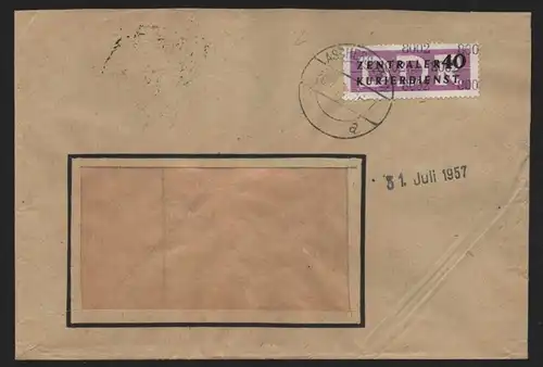 B14009 DDR ZKD Brief 1957 12 8002 Aschersleben VEB Werkzeugmaschinenfabrik an na