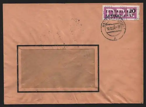 B13964 DDR ZKD Brief 1957 15 6011 Senftenberg Großräschen an nach Oranienburg