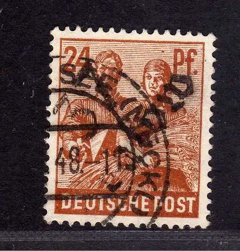 h2498 Handstempel Bezirk 37 37 Karow 24 Pfennig gestempelt gepr. BPP