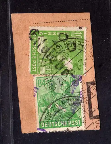 h2413 Handstempel Bezirk 29 33 Ostingersleben 84 Pfg. 181 PKA geprüft GSPY mit 1