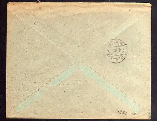 h2882 Handstempel Bezirk 20 Magdeburg 1 gepr. BPP Einschreiben 84 Pfg. 181 R-041