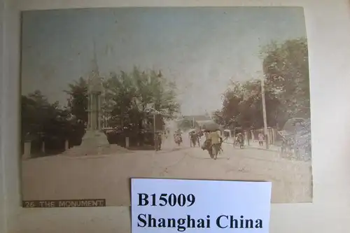 B15009 2x China Shanghai Farbfoto um 1910 The Iltis Monument France Consulate