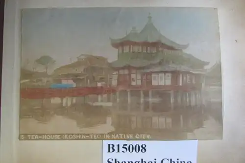 B15008 2x China Shanghai Farbfoto um 1910 German Consulate Deutsches Konsulat
