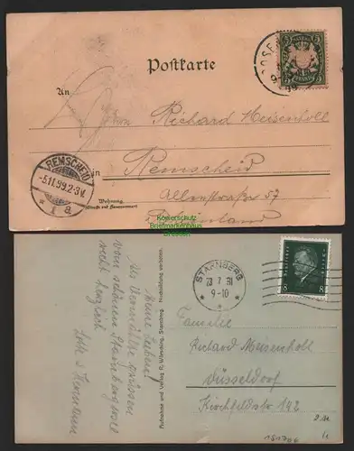 151706 2 AK Starnberg Starnberger See Künstlerpostkarte M. Zeno Diemer 1899 1931