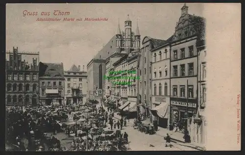 151785 AK Thorn Torun um 1910 Altstädtischer Markt mit Marienkirche