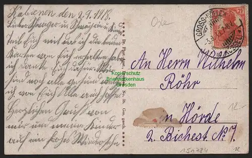 151784 AK Thorn Torun 1918 Altes Schloß Neustädter Markt Culmer Str. Straßenbahn