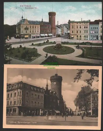 151854 2 AK Cottbus Spremberger Tor 1907 Turm 1940