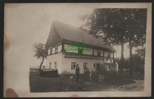 151773 AK Schlesien Fotokarte um 1910 Haus in Wanska Wausla ??? Trabs