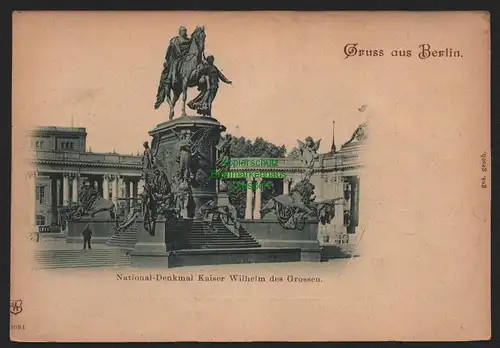 151768 AK Berlin Jahrhundert Postkarte mit privatem Bildzudruck National Denkmal