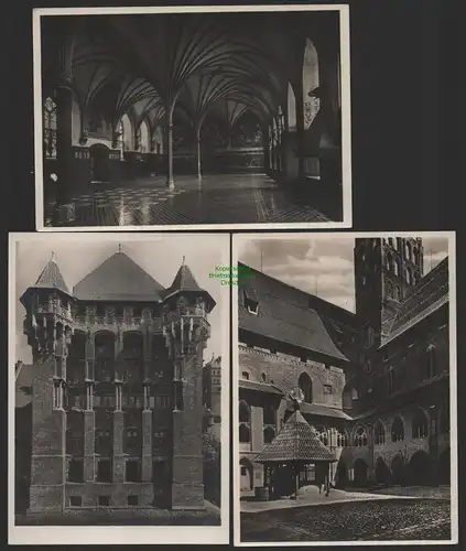 151827 3 AK Marienburg Wpr. um 1935 Mittelschloss Meisters Großer Remter Palast