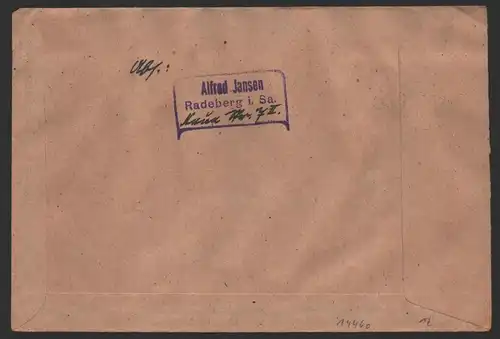 B-14460 Brief DR Hindenburg ZD Stempel Deutsches Dienstpostamt Oslo 1944