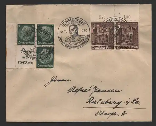 B-14423  Brief DR ZD Hindenburg + 2x 751 Schmückert Kr. Rawitsch nach Radeberg