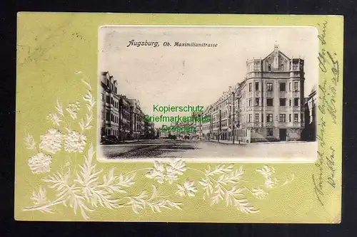 131201 AK Augsburg Obere Maximilianstrasse 1901 Passepartout