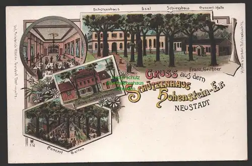 149235 AK Hohenstein-Ernstthal Litho Gasthaus Schützenhaus Schiesshaus um 1900