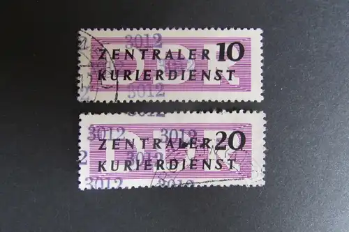 DDR ZKD Aufdruck Kontrollzahlen 3012 Ueckermünde 10 11 gepr.