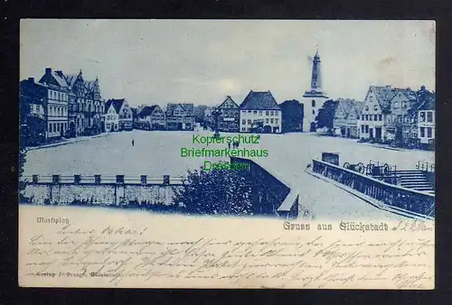 132160 AK Glückstadt 1899 Marktplatz Brücke