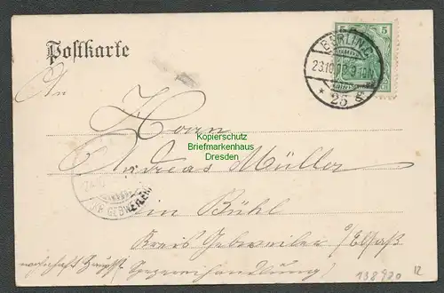 138920 AK Berlin 1903 Kaserne des Füs. Batl. Kaiser Alexander Garde Grenadier Rg