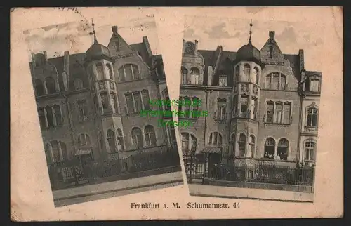 140147 AK Frankfurt a. M. 1907 Wohnhaus Schumannstr. 44