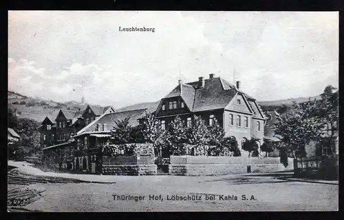 36140 AK Leuchtenburg Thüringer Hof Löbschütz bei Kahla um 1920