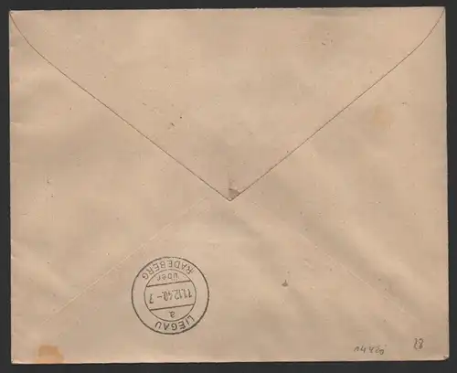 B-14420 Brief DR 4x 761 Eilbrief Marburg Lahn Erinnerungsfeier der Philipps Uni
