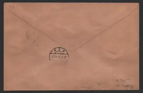 B-14415 Brief DR Ulm Fischerstechen 1935 nach Radeberg 575 585 Einschreiben