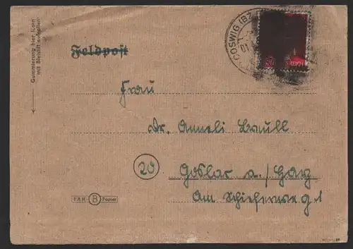 B-14506 Brief Überroller Coswig 1.4.45 nach Goslar