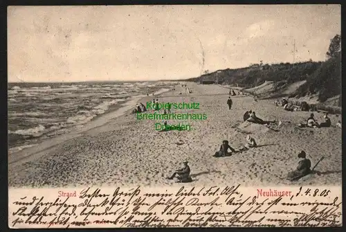 139737 AK Neuhäuser bei Fischhausen Ostpreußen Metschnikowo Baltijsk Strand 1905