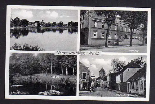 99560 AK Grevesmühlen Meckl. Rathaus Hindenburgstrasse 1944