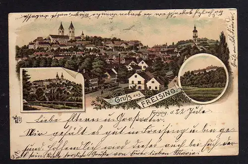 99814 AK Litho Freising 1897