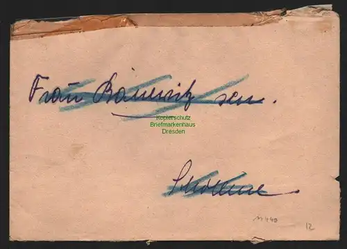 B11440 Brief Einschreiben SBZ Maschinenaufdruck Schollene über Rathenow 1949