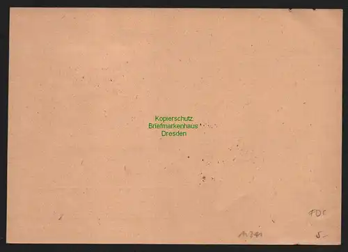 B11311 Postkarte Deutsches Reich DR 828 Tag der Briefmarke 1943 FDC Ersttag