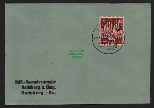 B11431 Brief Deutsches Reich DR 862 800 Jahre Hansestadt Lübeck Ersttag FDC