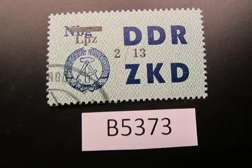B5373 DDR ZKD 54 XIII Lpz auf Nbg 2/13 ungültig gestempelt, voller Originalgummi