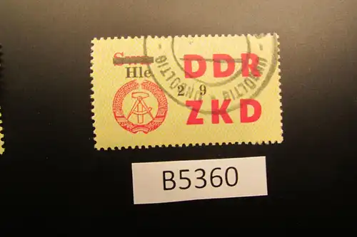 B5360 DDR ZKD C 52 IX Hle auf Swn 2/9 ungültig gestempelt, voller Originalgummi