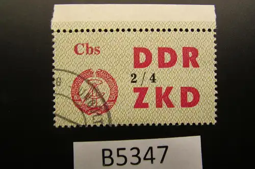 B5345 DDR ZKD C 47 IV Cbs 2/4 ungültig gestempelt, voller Originalgummi