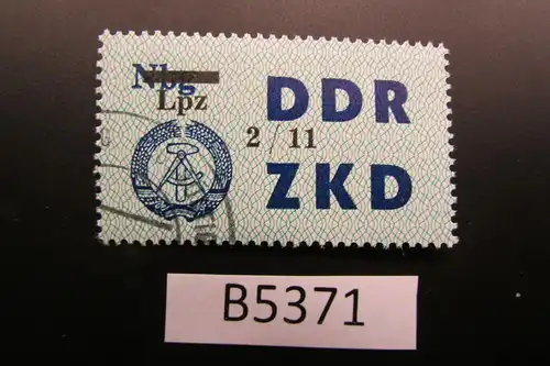 B5371 DDR ZKD 54 XI Lpz auf Nbg 2/11 ungültig gestempelt, voller Originalgummi
