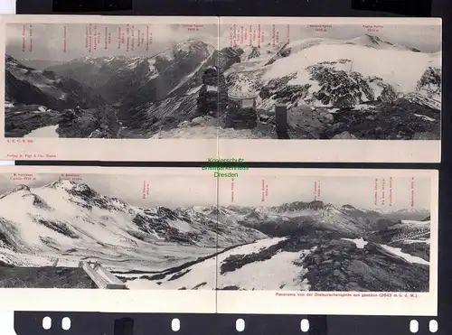 131320 4er AK Panorama von der Dreisprachenspitze aus gesehen um 1905