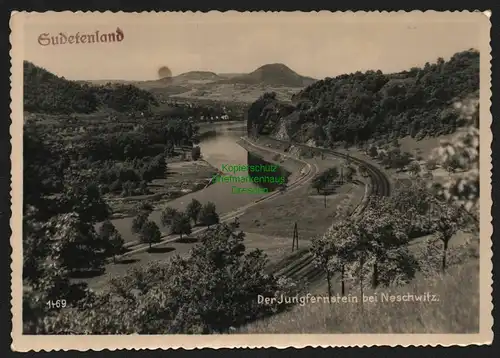 144033 AK Sudetenland Der Jungfernstein bei Neschwitz Fotokarte um 1930