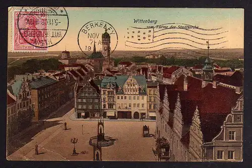 92529 AK Wittenberg Bez. Halle 1908 vom Turme der Stadtkirche